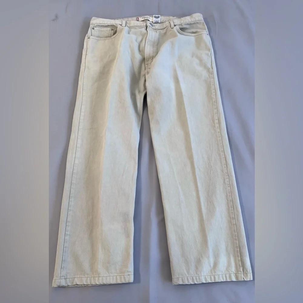 LEVIS 505 Regular Fit Jeans Mens 42‎ Beige Straight Regular Denim  W42 L32